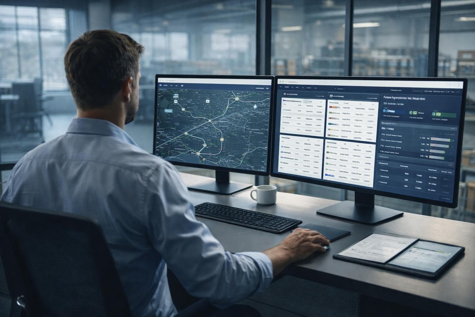 Dispatch and logistics tracking desk